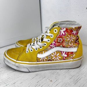 Vans Sk8-Hi Tapered Psychedelic Resort Passion yellow floral High-Top Sneakers